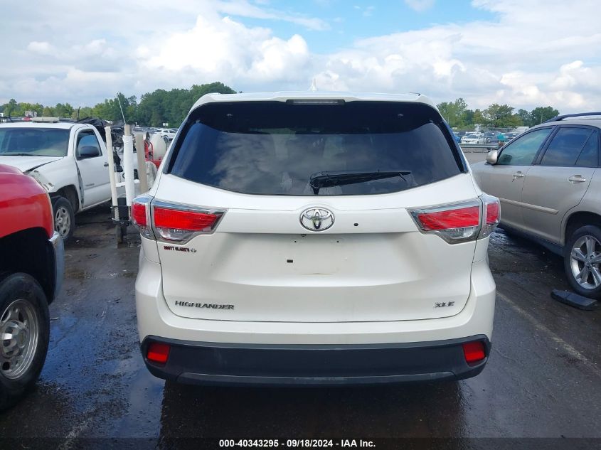 2014 Toyota Highlander Xle V6 VIN: 5TDKKRFH9ES019347 Lot: 40343295