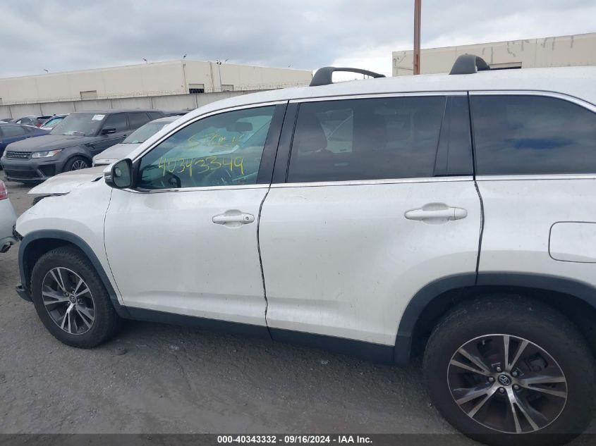 2019 Toyota Highlander Le VIN: 5TDZARFH2KS052073 Lot: 40343332