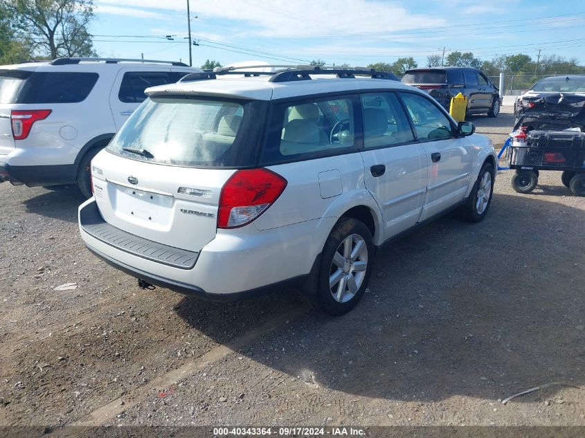 2008 Subaru Outback 2.5I/2.5I L.l. Bean Edition VIN: 4S4BP61CX87304581 Lot: 40343364