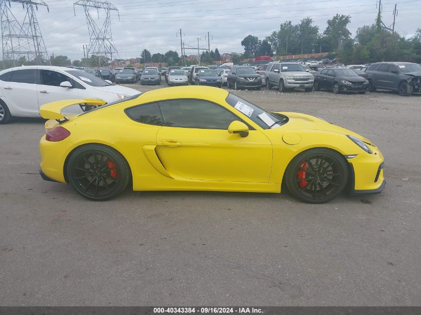 2016 Porsche Cayman Gt4 VIN: WP0AC2A83GK192573 Lot: 40343384