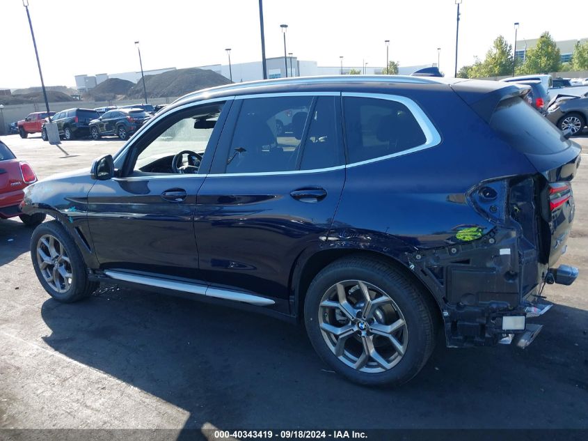 2022 BMW X3 xDrive30I VIN: 5UX53DP02N9M86371 Lot: 40343419