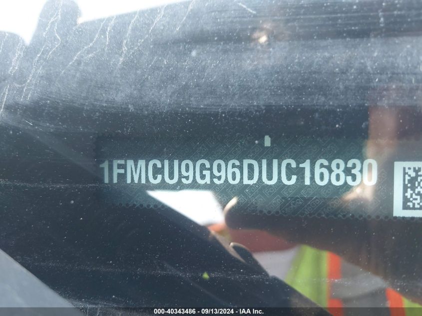 2013 Ford Escape Se VIN: 1FMCU9G96DUC16830 Lot: 40343486