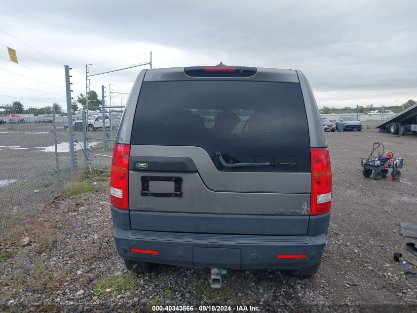 2007 Land Rover Lr3 V8 Se VIN: SALAE25417A427262 Lot: 40343566