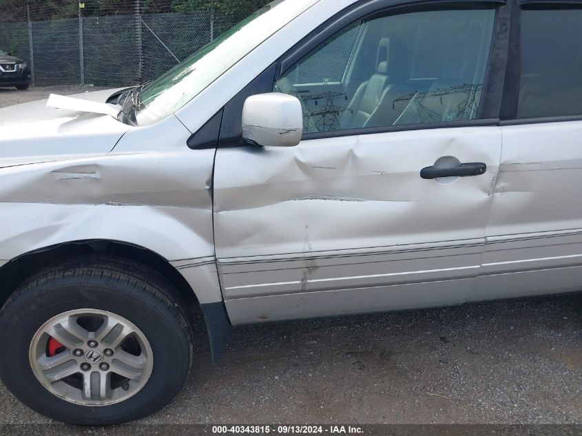 2005 Honda Pilot Ex-L VIN: 2HKYF18605H534271 Lot: 40343815