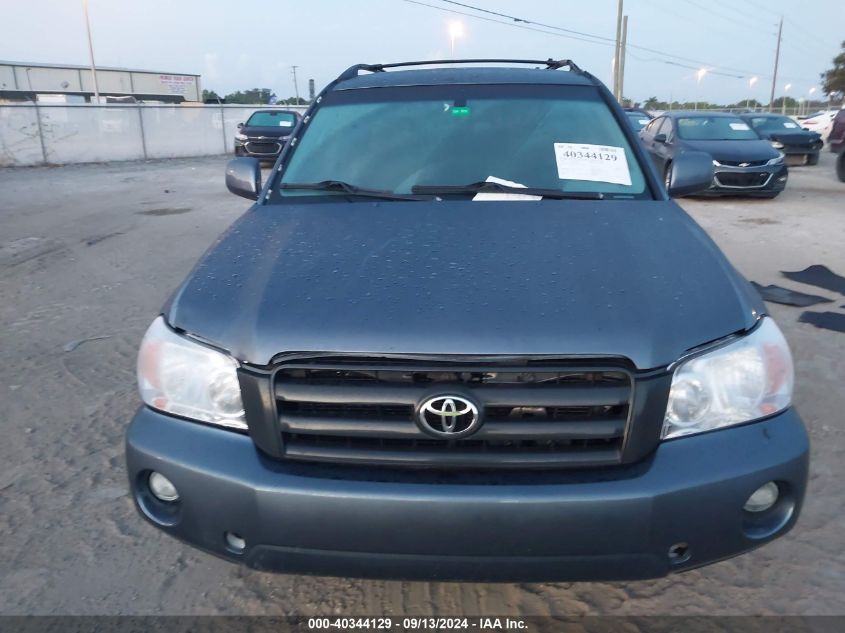 2007 Toyota Highlander Sport VIN: JTEHP21A370193140 Lot: 40344129