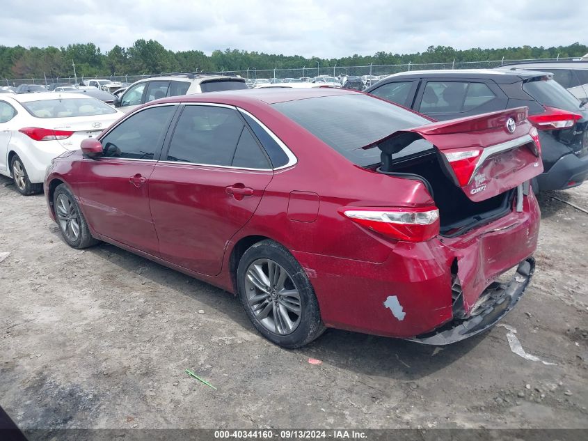 2016 Toyota Camry Le/Xle/Se/Xse VIN: 4T1BF1FK4GU575626 Lot: 40344160