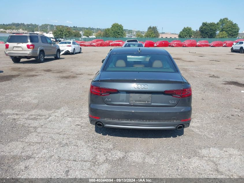 2018 Audi A4 2.0T Premium VIN: WAUFNAF41JA144631 Lot: 40344594