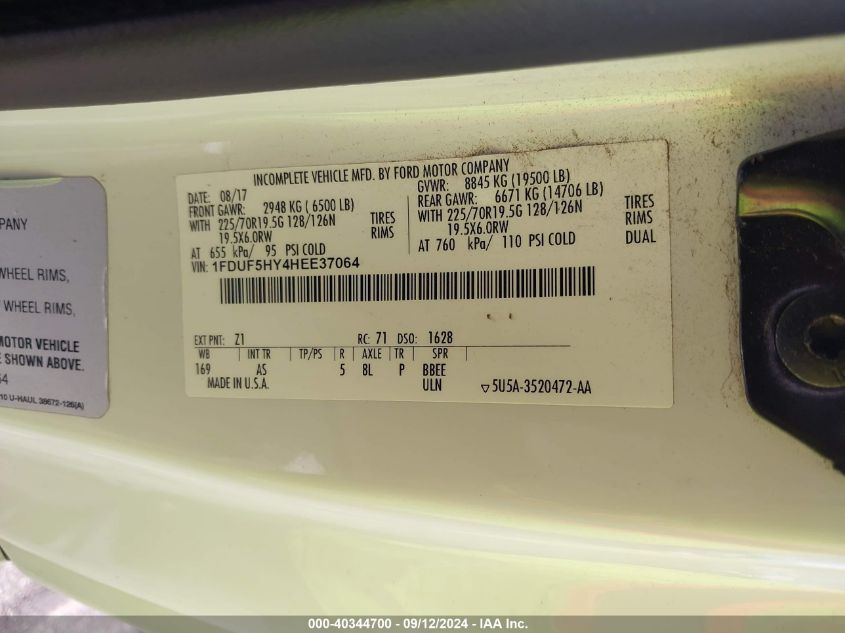 1FDUF5HY4HEE37064 2017 Ford F-550 Chassis Xl