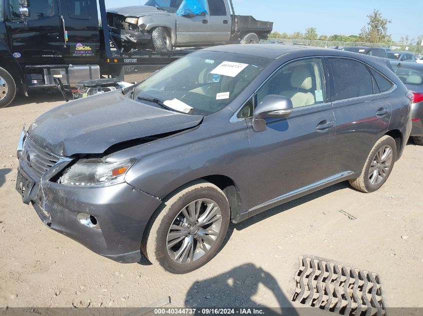 VIN JTJZB1BA0D2412598 2013 Lexus RX, 450H no.2