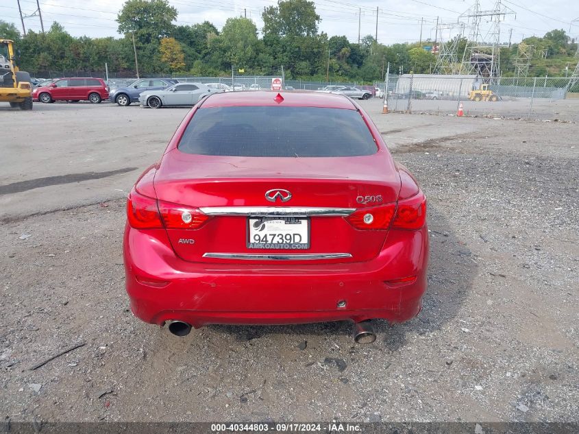 2017 Infiniti Q50 3.0T Red Sport 400 VIN: JN1FV7AR7HM870269 Lot: 40344803