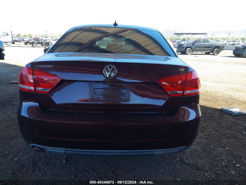 2013 Volkswagen Passat 2.5L Se VIN: 1VWBP7A31DC124351 Lot: 40344973