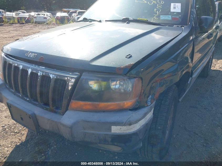 2000 Jeep Grand Cherokee Laredo VIN: 1J4GW48S6YC287794 Lot: 40345008