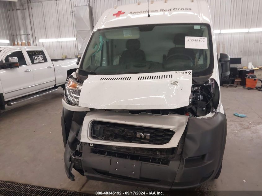 2021 Ram Promaster 3500 Cargo Van High Roof 159 Wb Ext VIN: 3C6MRVJGXME586047 Lot: 40345192