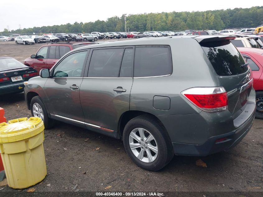 2013 Toyota Highlander Plus VIN: 5TDZA3EH7DS044553 Lot: 40345400