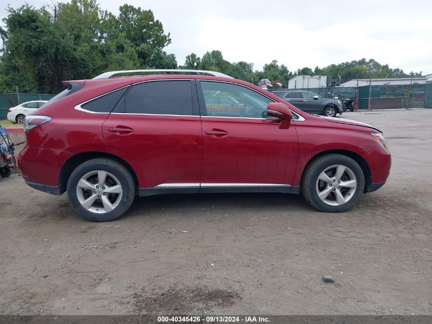 2010 Lexus Rx 350 VIN: 2T2BK1BA4AC061949 Lot: 40345426