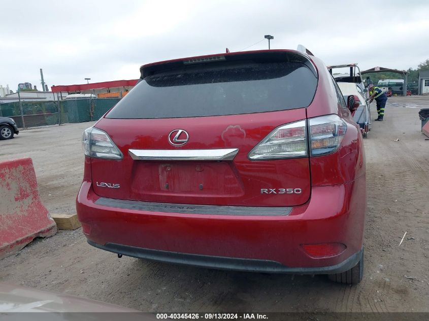 2010 Lexus Rx 350 VIN: 2T2BK1BA4AC061949 Lot: 40345426