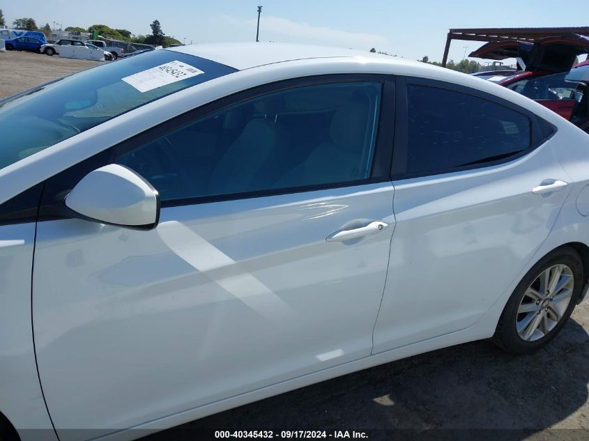 2016 Hyundai Elantra Se VIN: 5NPDH4AE0GH739846 Lot: 40345432