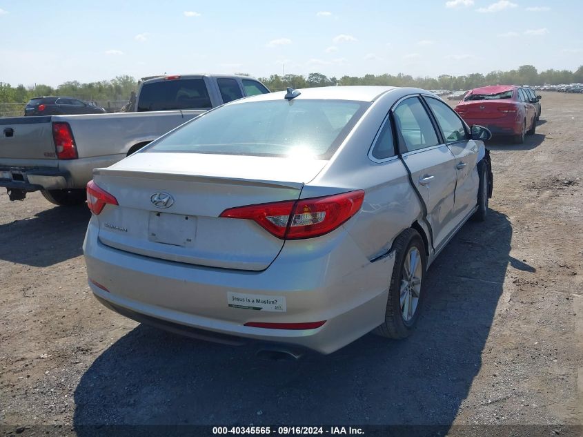 2016 Hyundai Sonata Se VIN: 5NPE24AF3GH376442 Lot: 40345565