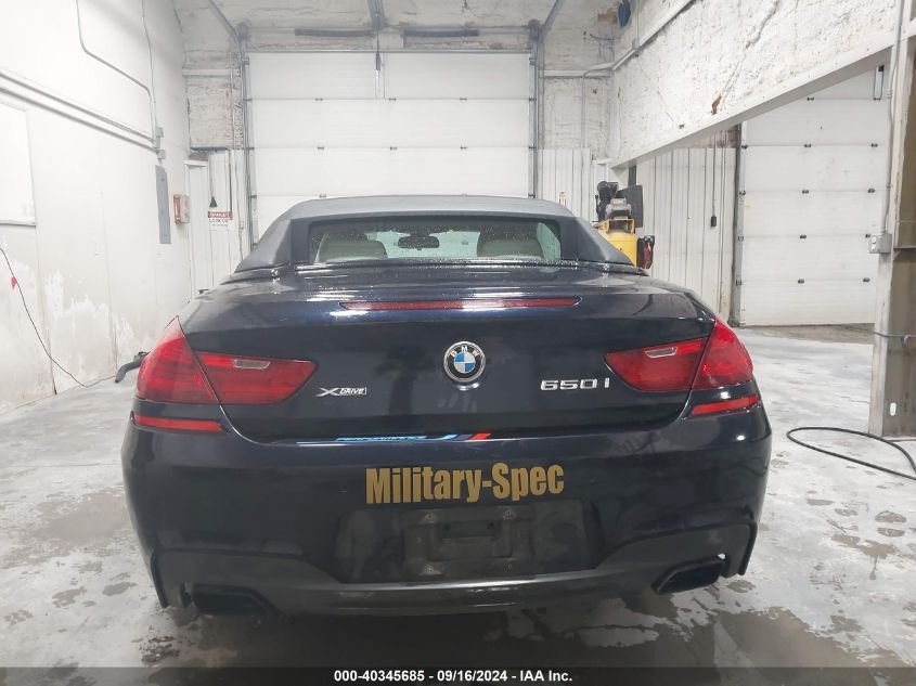 2015 BMW 650I xDrive VIN: WBAYP1C58FD216883 Lot: 40345685