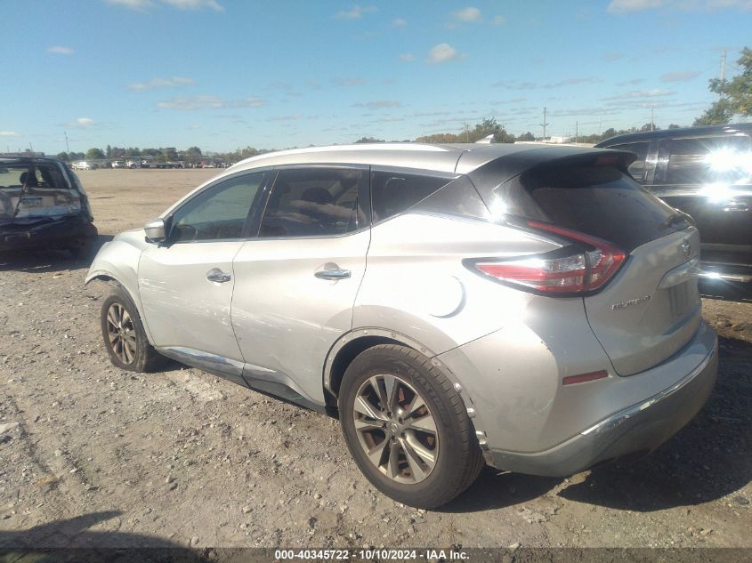 2016 Nissan Murano Sl VIN: 5N1AZ2MH6GN121288 Lot: 40345722