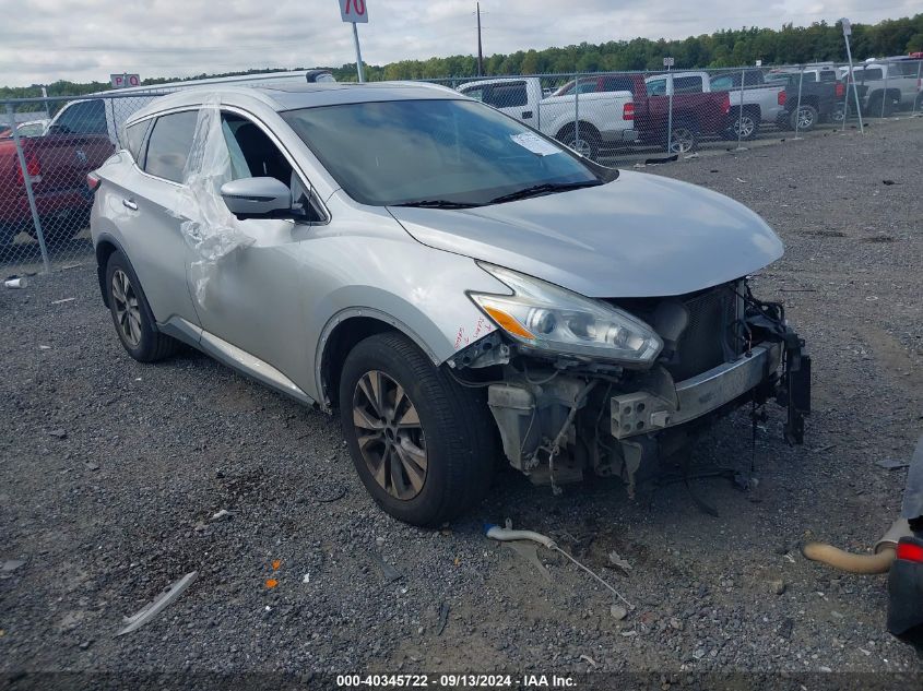 2016 Nissan Murano Sl VIN: 5N1AZ2MH6GN121288 Lot: 40345722