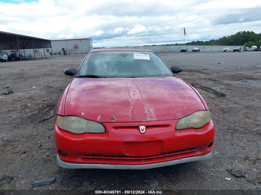 2002 Chevrolet Monte Carlo Ss VIN: 2G1WX15K829171568 Lot: 40345791