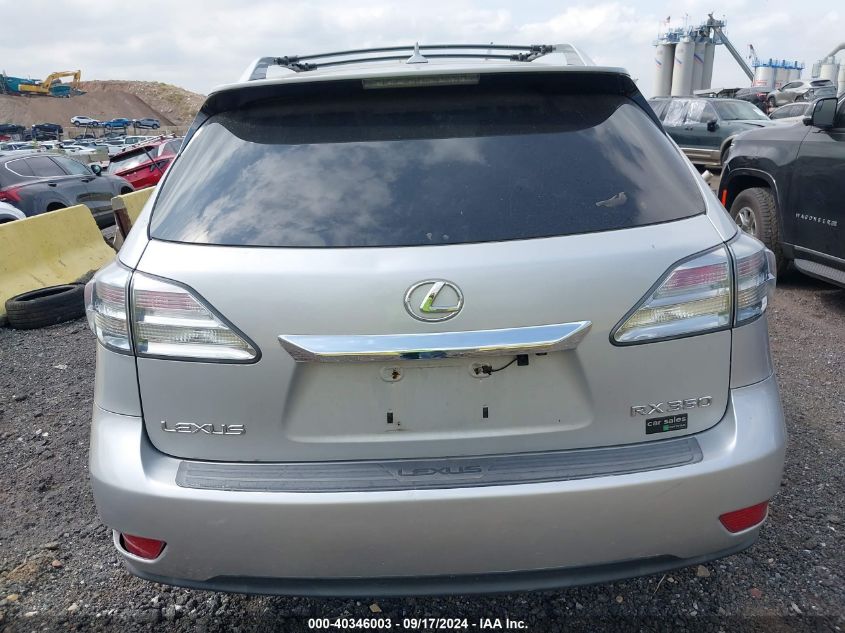 2010 Lexus Rx 350 VIN: 2T2BK1BA9AC080271 Lot: 40346003