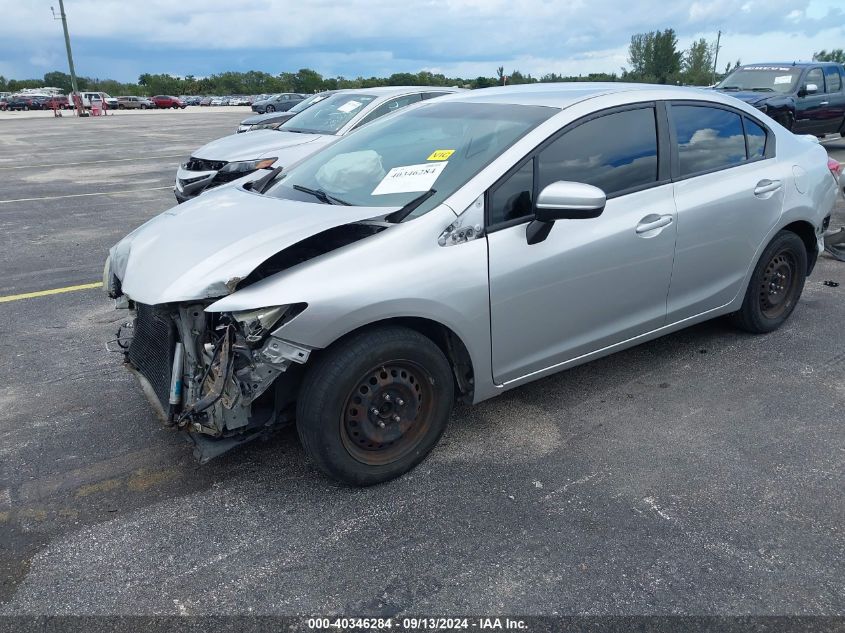 2014 Honda Civic Lx VIN: 19XFB2F56EE030668 Lot: 40346284