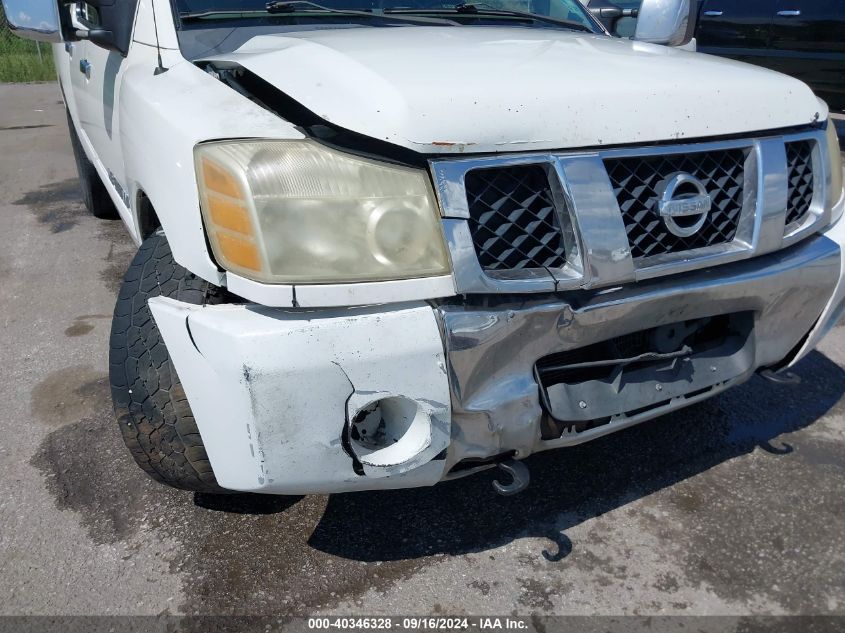 2005 Nissan Titan Se VIN: 1N6BA07A05N557003 Lot: 40346328