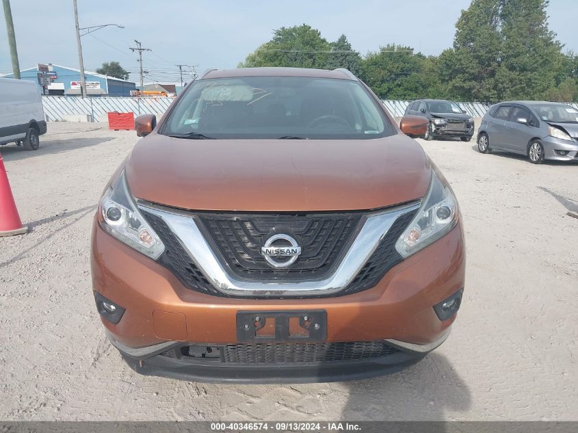 2016 Nissan Murano S/Sl/Sv/Platinum VIN: 5N1AZ2MH6GN108900 Lot: 40346574