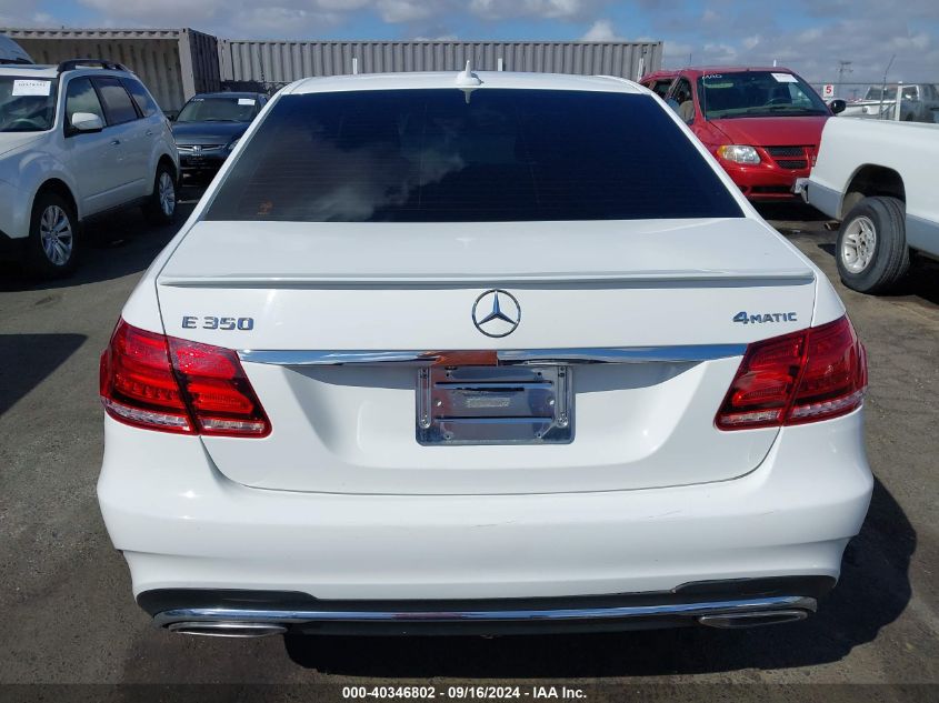 2015 Mercedes-Benz E 350 4Matic VIN: WDDHF8JB6FB111400 Lot: 40346802