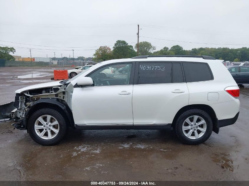 2012 Toyota Highlander Se V6 VIN: 5TDBK3EH7CS100343 Lot: 40347753