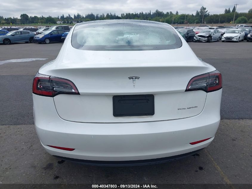 2022 Tesla Model 3 Long Range Dual Motor All-Wheel Drive VIN: 5YJ3E1EB9NF348208 Lot: 40347803