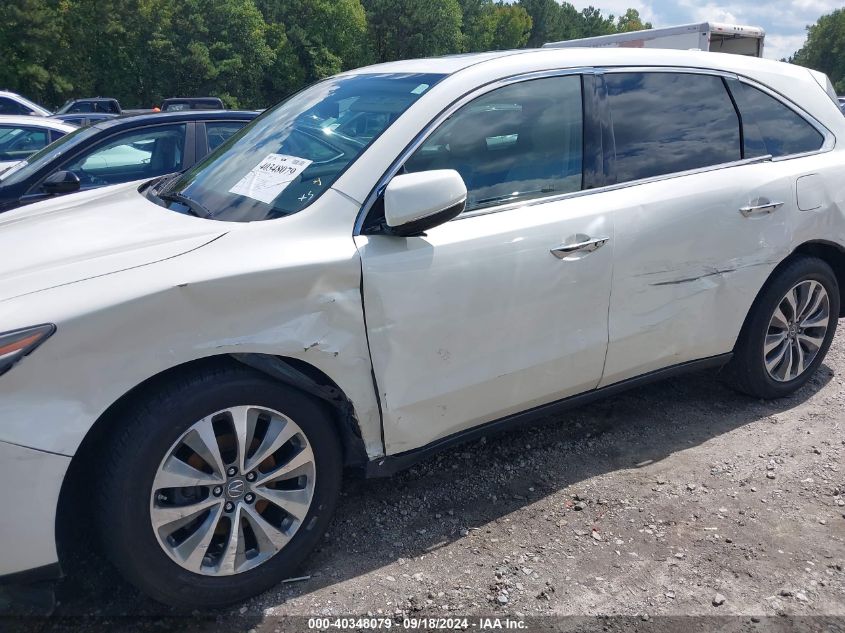 2016 Acura Mdx Technology Acurawatch Plus Packages/Technology Package VIN: 5FRYD4H49GB014611 Lot: 40348079