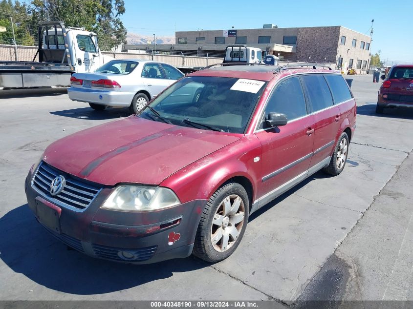 2002 Volkswagen Passat Glx VIN: WVWWH63B72E377031 Lot: 40348190