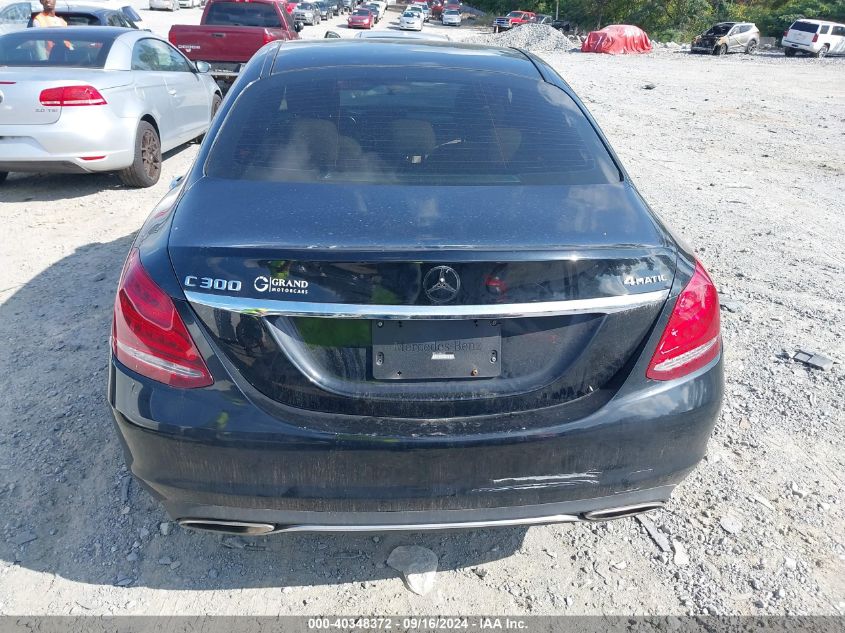 2018 Mercedes-Benz C 300 4Matic VIN: 55SWF4KB2JU244863 Lot: 40348372