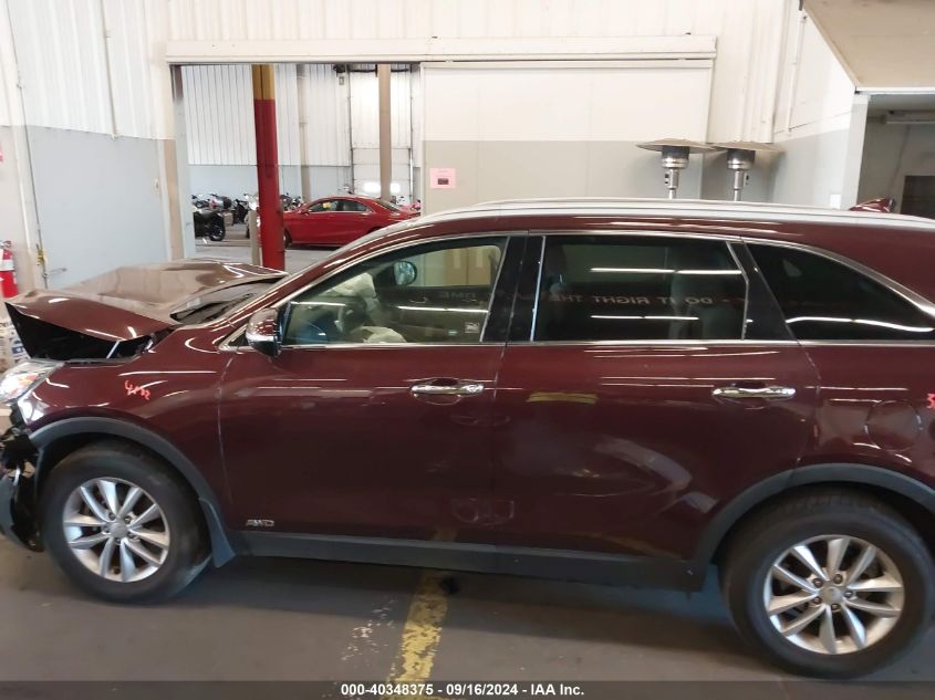 2018 Kia Sorento Lx/L VIN: 5XYPGDA30JG380253 Lot: 40348375