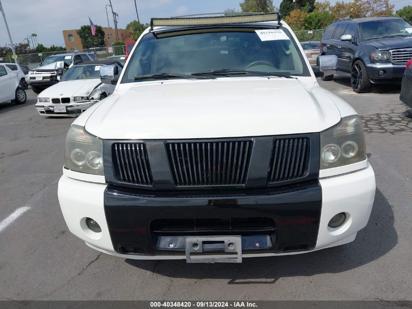 2004 Nissan Armada Se/Le VIN: 5N1AA08A94N713739 Lot: 40348420