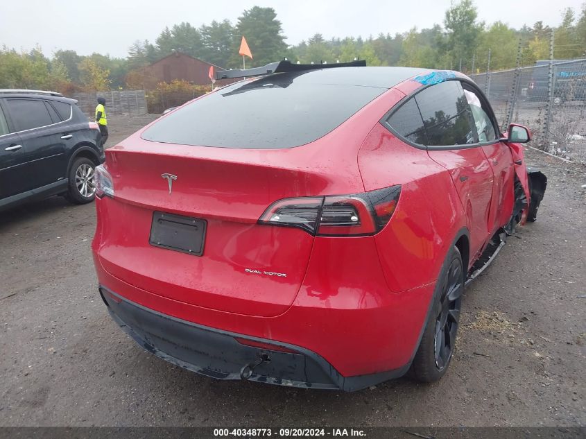 2023 Tesla Model Y Awd/Long Range Dual Motor All-Wheel Drive VIN: 7SAYGAEE5PF685474 Lot: 40348773