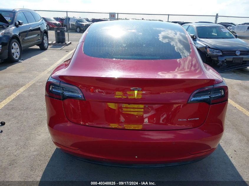 2018 Tesla Model 3 Long Range/Performance VIN: 5YJ3E1EB8JF097420 Lot: 40348825