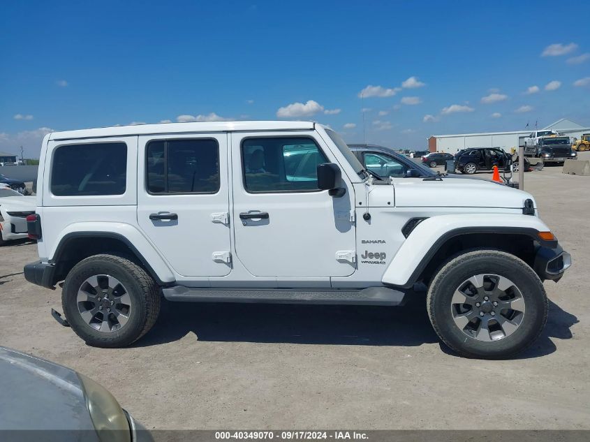 2022 Jeep Wrangler Unlimited Sahara 4X4 VIN: 1C4HJXEM8NW256167 Lot: 40349070