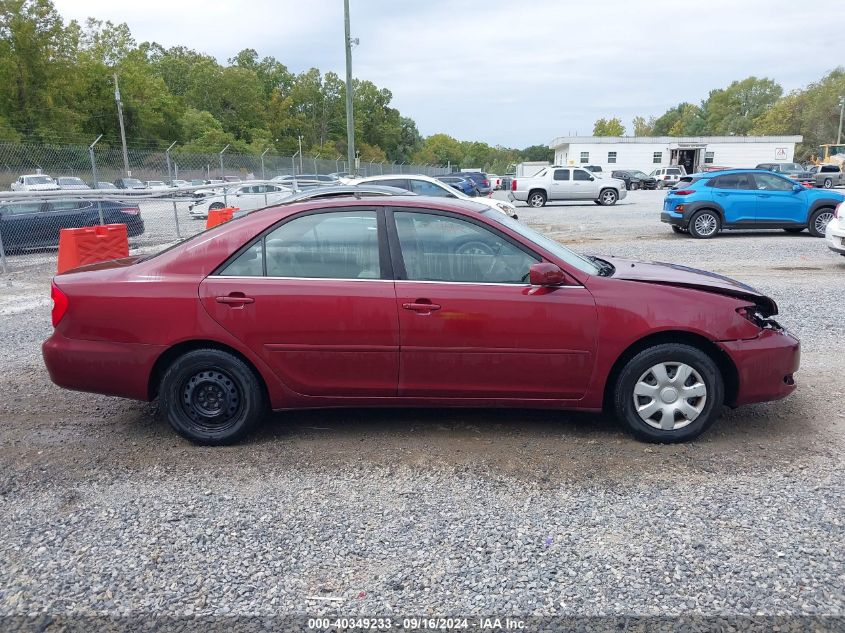 2003 Toyota Camry Le VIN: JTDBE32K030240387 Lot: 40349233