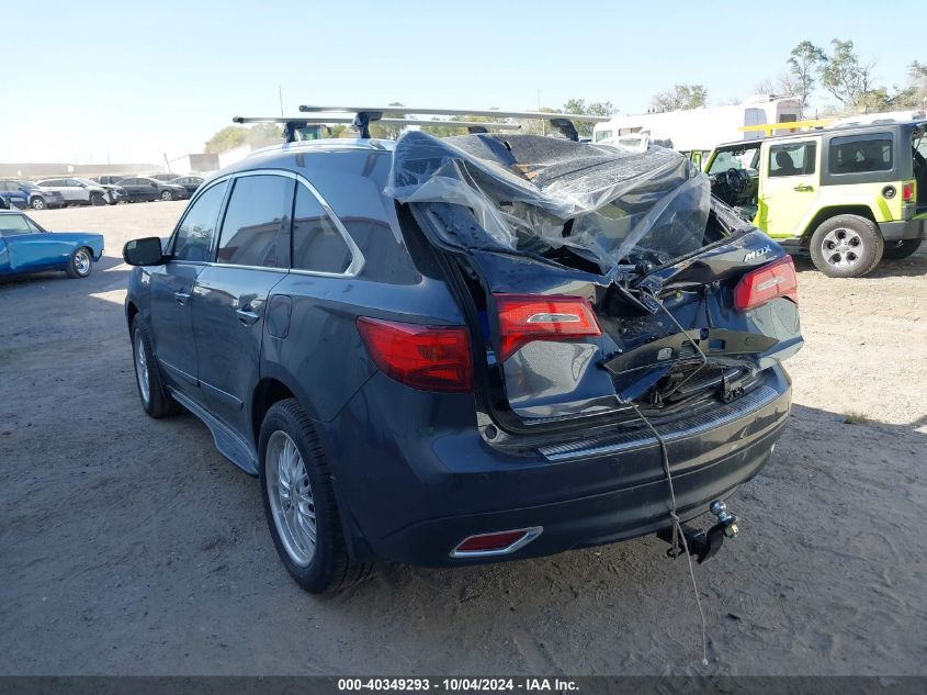 2016 Acura Mdx Advance Entertainment Packages/Advance Package VIN: 5FRYD3H91GB019873 Lot: 40349293