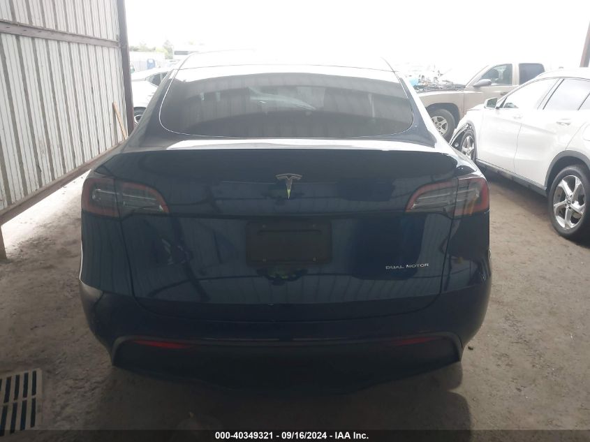 2022 Tesla Model Y Long Range Dual Motor All-Wheel Drive VIN: 7SAYGDEE9NF344982 Lot: 40349321