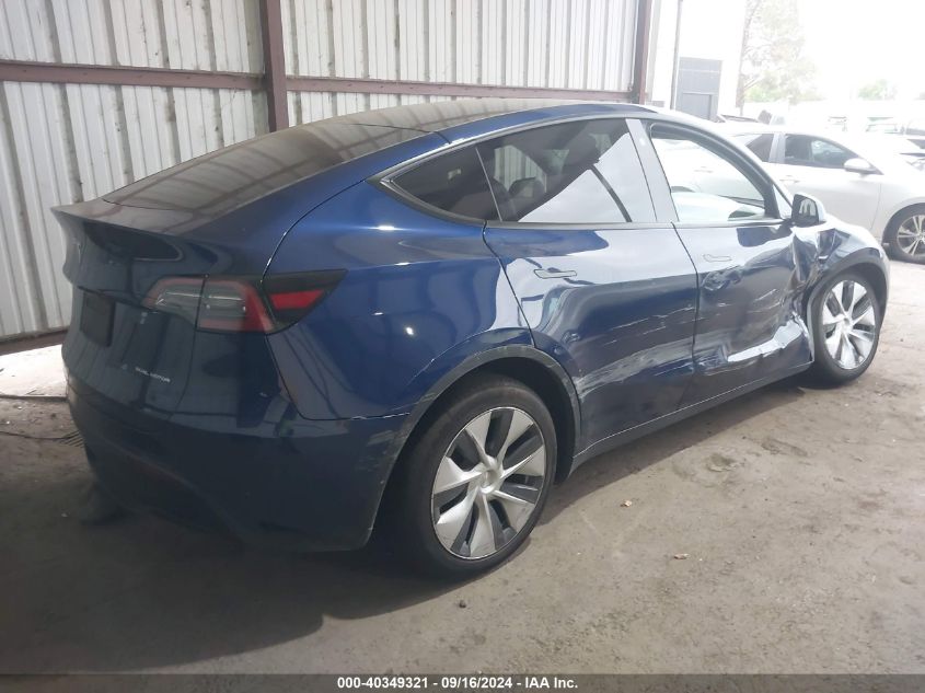 VIN 7SAYGDEE9NF344982 2022 Tesla Model Y, Long Rang... no.4