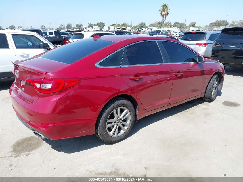 VIN 5NPE24AF2GH288918 2016 Hyundai Sonata, SE no.4