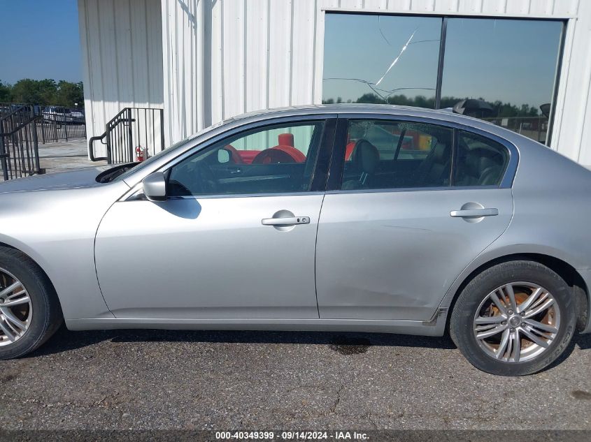 2010 Infiniti G37X VIN: JN1CV6AR5AM254122 Lot: 40349399