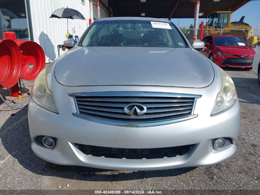 2010 Infiniti G37X VIN: JN1CV6AR5AM254122 Lot: 40349399