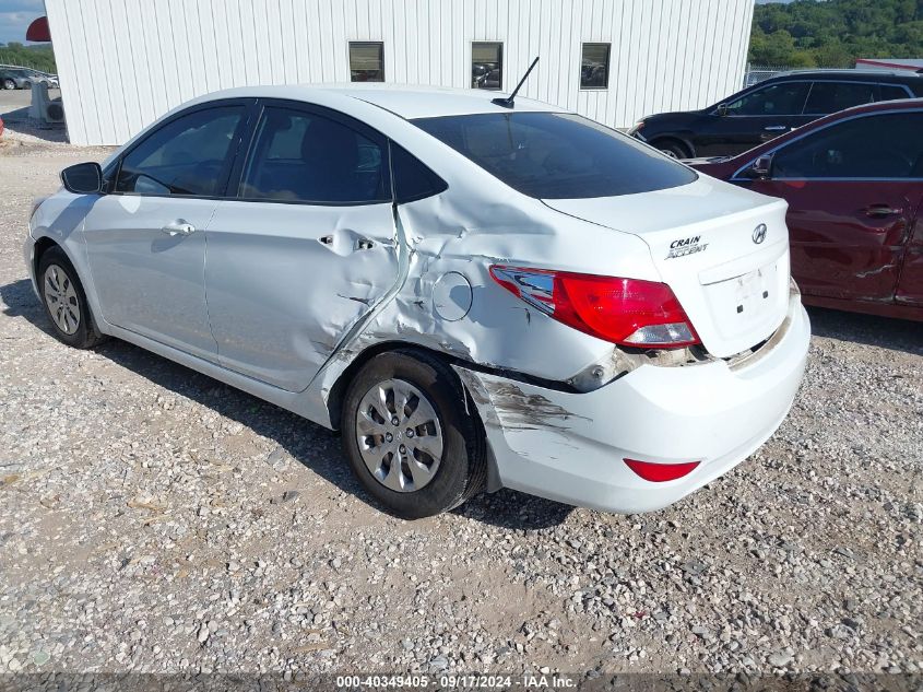 2016 Hyundai Accent Se VIN: KMHCT4AE8GU051587 Lot: 40349405