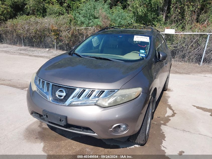 2009 Nissan Murano Sl VIN: JN8AZ18U89W019224 Lot: 40349554